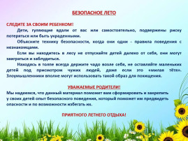 Безопасное лето Безопасное лето.